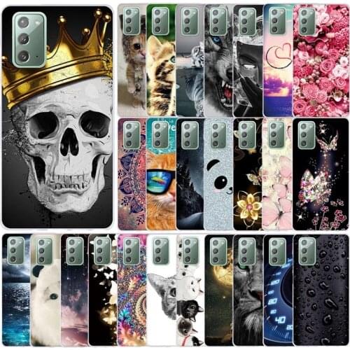 Phone Case For Samsung Galaxy Note 20 Case Cover Back Cute Cartoon Soft TPU Capa Fundas For Samsung Note 20 Case Covers