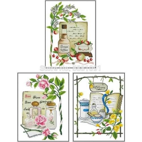 Flower and book Patterns Counted Cross Stitch 11CT 14CT DIY Chinese Cross Stitch Kits Embroidery Needlework Sets home decor