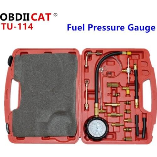 TU114 TU-114 Fuel Pressure Tester Pressure Gauge For Fuel Injection Pump Tester TU 114 Auto Diagnostics Tools Set