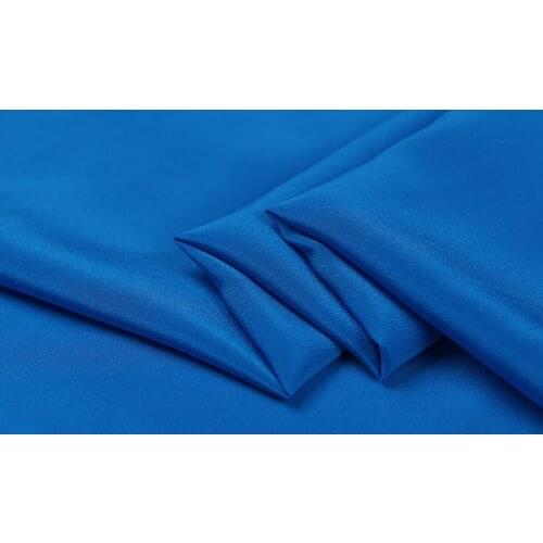 Howmay 100% pure silk fabric crepe de chine 12m/m 45" 114cm blue 108# for womens dress tank or camisole