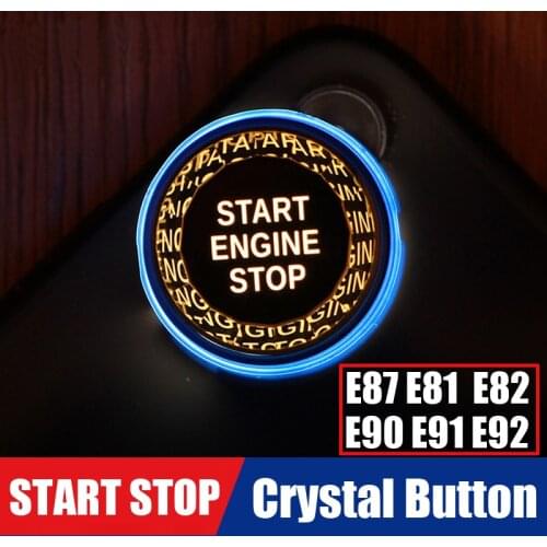 Perfect For BMW 1 Series E87 E81 E82 E88 3 Series E90 E91 E92 E93 ENGINE START STOP Crystal Button Cover Cap Switch Sticker
