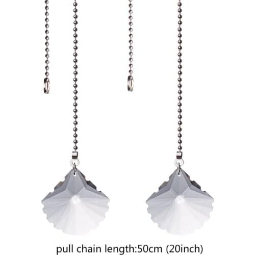2 Sets Crystal Ceiling Fan Lamp Pulls Chain Extender Home Decor Metal Lighting Chandelier Zipper Connector Home Wedding