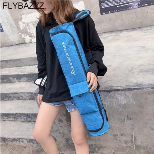 72*14cm Yoga Mat Gym Bag Side Pockets Waterproof Carrier Durable Canvas Cotton Yoga Sport Bags Backpack Carry Strap Drawstring