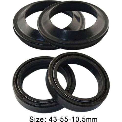 43x55x10.5/12 Motorcycle Oil Seals Dust Seals Front Fork Shock Absorber Parts for KAWASAKI HONDA SUZUKI YAMAHA