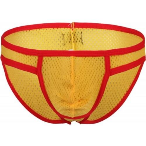 2019 new style WJ brand gay underwear Sexy mens sexy briefs solid underwear mesh briefs male underpants hot selling