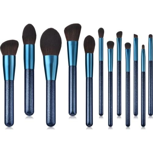 12Pcs Bluestone Makeup Brushes Set Foundation Eyeliner Eye shadow Blush Brushes Tools brochas de maquillaje de alta calidad