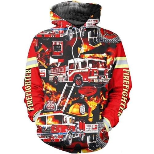 2021 New Firefighters Suit Firemen hero Harajuku Pullover NewFashion Casual 3DPrint Zip/Hoodies/Sweatshirts/Jacket/Men/Women B-4