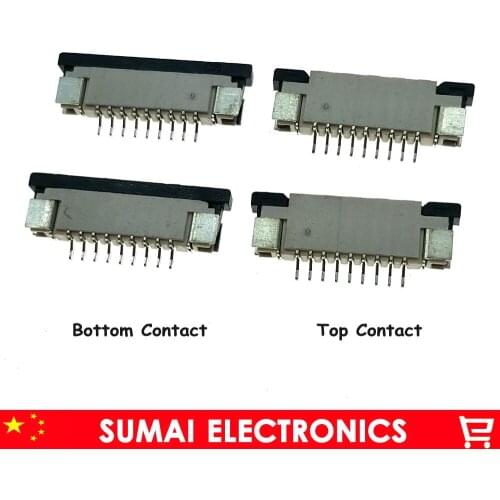 Sample,9Pin FPC FFC connector socket,9 pin 1.0mm flex cable socket for LCD screen interface.ROHS,9P