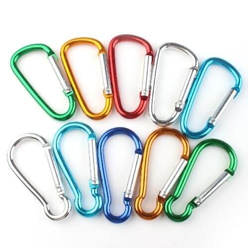 Wholesale 1000pcs/lot Hot Sale Mixed Aluminum Carabiner Strong Climbing Hooks