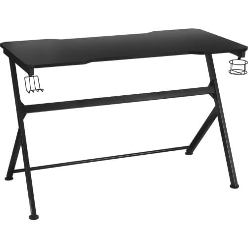 Ergonomic Gaming Desk Study Office Computer Desk PC Laptop Table Gamer Table with Cup Holder Headphone Holder Office Table