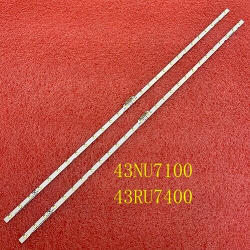 2pcs LED backlight strip for Samsung UE43N5500AU UE43N5510 UA43NU7090K UE43NU7105K UA43NU7100 UA43NU7300 BN61-15482A UE40NU7120