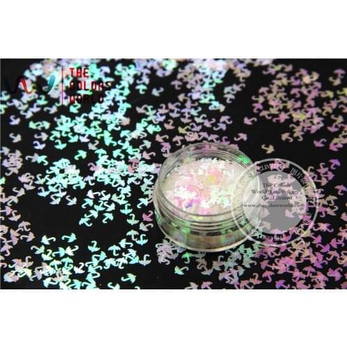 TCI03 Pearlescent Indescent White Pink Light Colors umbrella shape Glitter 5.0MM Size Glitter for nail Art nail gel makeup