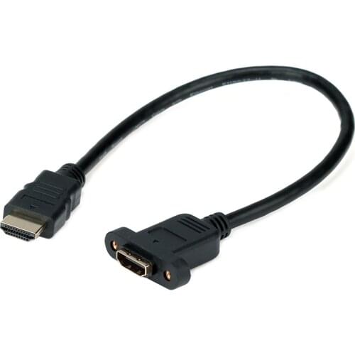 V1.4 3D HDMI-compatible Male to Female M/F Line Panel Mount 1080P For Monitor Projector BD Player 0.3m/ 0.6m/1m