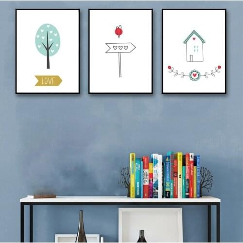 Waterproof Canvas Painting Abstract Pictures For Living Room Modern Cute High Poster Nordic Style Wall Artwork Unframed