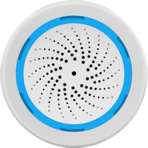 Z-Wave Smart USB Siren Alarm Detector Sensor Compatible with 300/500 series Home Sound Light Alarm Home Security Sensor