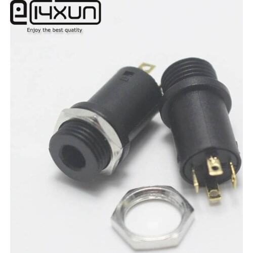 1/2/5 PCS 3.5mm 4 Channel Female Headphone Stereo Jack Panel Mount Connector Audio Video Vertical Socket Gold Plated