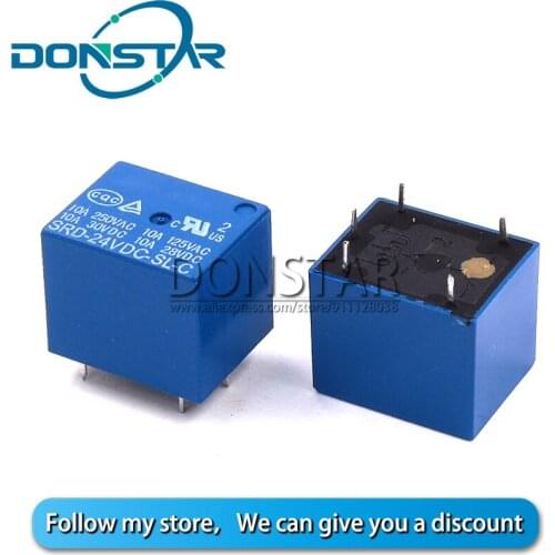 10PCS 24V SRD-24VDC-SL-C DC Power Relay 5pin FOR PCB srd 24vdc sl c