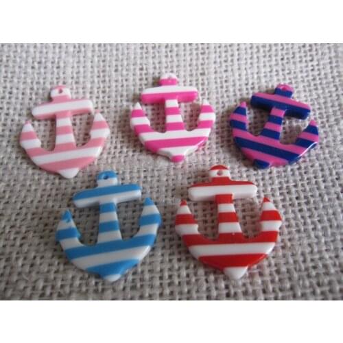 10pcs/lot flat back resin resin sailor anchor ,DIY resin craft accessories fashion resin cabochons