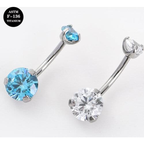 14G Implant Grade Titanium ASTM F136 Internal Thread Navel Belly Ring Ombligo Oreja Piercing Ombligo Pircing Jewelry
