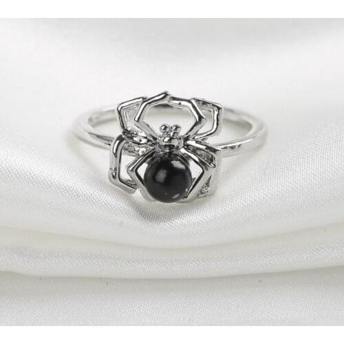 2020 Hot Halloween Lifelike Spider Rings For Women Men Silver Color Female Male Jewelry Party Accessories Gifts