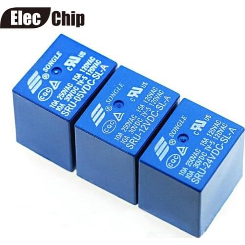 5PCS Relay SRU-12VDC-SL-A SRU-24V-SL-A DIP4 T70 15A 12V 24V