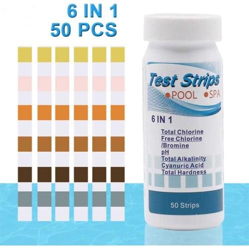 50pcs Multi Purpose Chlorine PH Test Strips SPA Swimming Pool CLH Paper Water Tester
