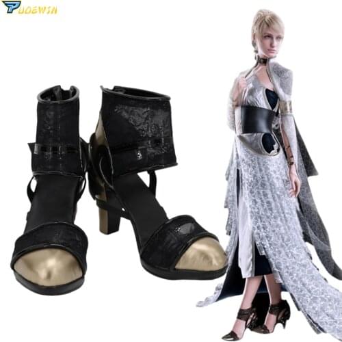 Final Fantasy XV FF 15 Lunafreya Nox Fleuret Cosplay Boots Shoes Custom Made