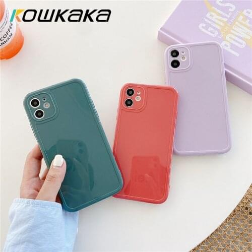 Smooth Clear TPU Solid Color Design Case For iPhone 11 12Mini Pro Max X XR XS Max 7 8 Plus 2020 SE Precision Holes Anti-Knock