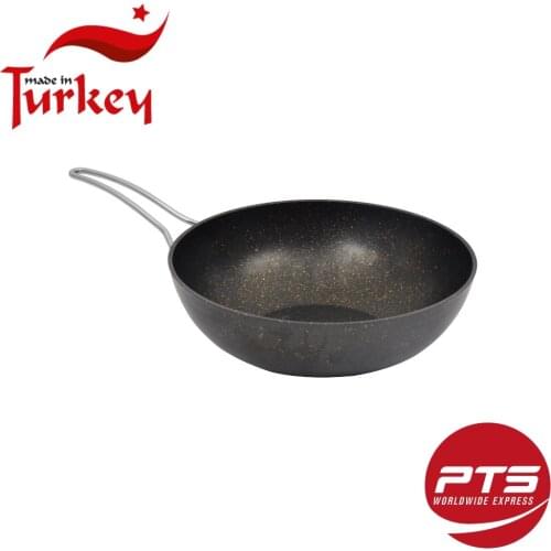 Turkish Brand Cast Iron Frying Pan Cookware Pots Household Kitchen Cooking Tool Cookware Granite Cast Iron Griddle Wok Pan 28 cm