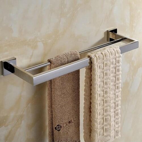 Towel Holder Bathroom Storage Shelf Single layer Towel Rack Stainless Steel Storage Rack Bath Towel Rod Bathroom Accessories