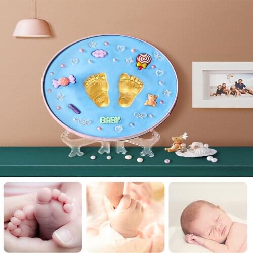 Baby Hand Print Footprint Imprint Kit Handprint Baby Mud And Foot Print Baby Souvenirs Baby Hand And Foot Mold Hundred Days Gift
