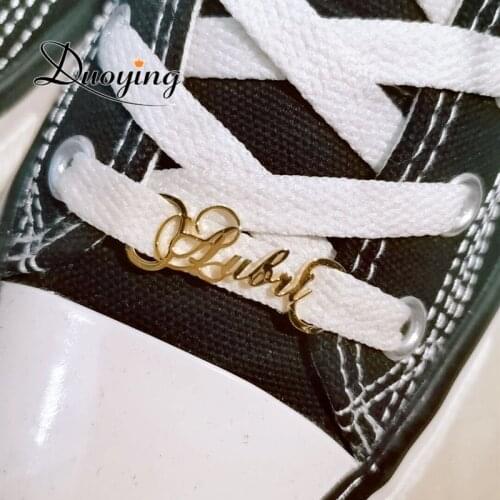HIYONG Custom Shoe-buckle, Nameplate Charms Customized Name Shoe-buckle Old English Font Personalized Buckie Sneaker Christmas