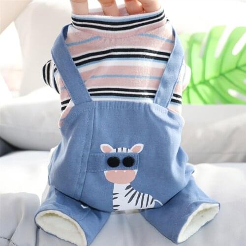 Cute Dog Jumpsuit Thicken Warm Dog Clothes Winter Pet Coat Jacket Outfit Puppy Yorkie Pomeranian Poodle Schnauzer Clothing Pants