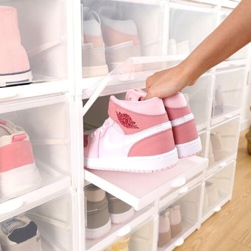 Shoe box drawer-style storage cabinet shoes storage box transparent storage box