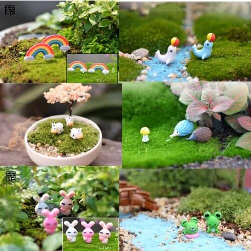 Micro Landscape Mini Animals House Miniature Fairy Garden Miniaturas Micro Moss Landscape Diy Terrarium Accessories Figurines