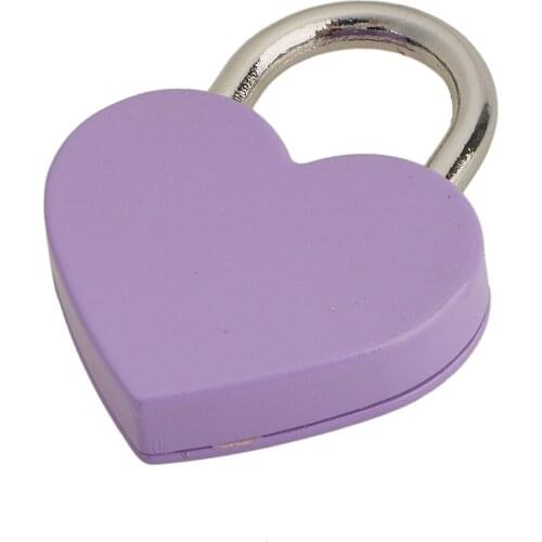 3 Set Heart Shaped Padlock With Key Travel Luggage Safety Lock Set