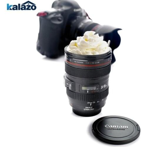 New Camera Lens Cup 1:1 Scale Plastic Coffee Tea MUG 400ML Creative Cups And Mugs With Lid M102 Second Generatio
