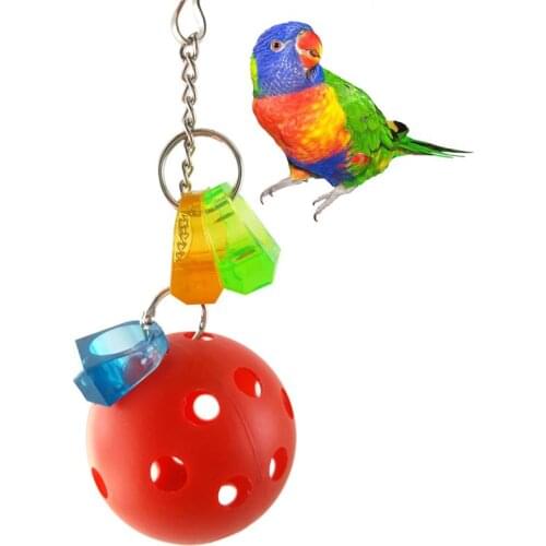 Pet Bird Parrot Chew Toys Bird Cage Toys for Parrots Birds Colorful Parrot Toys Suspension Hanging Bridge Chain