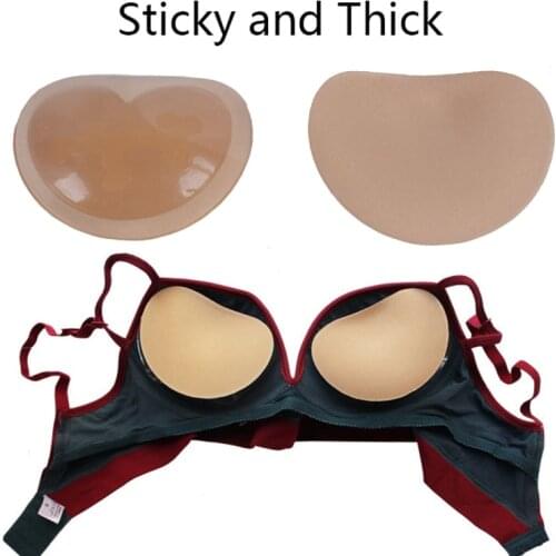 Sexy Bikini Push Up Padded Swimsuit Bikini Bust Thicker Breathable Sponge Bra Pad Invisible Paste Padding Silicone Swimwear