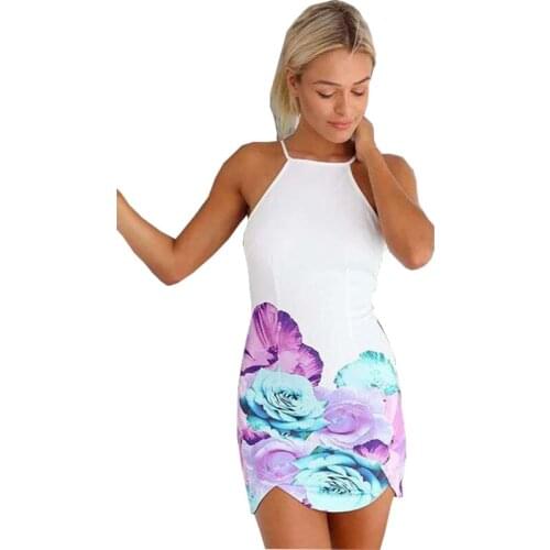 Women Summer Dress 2021 Sexy Backless Dew Shoulde Foreign Trade Wind Newr Strap Dress Vestidos womens Clothing LJA083