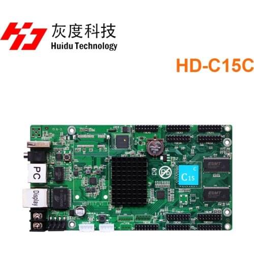 LED Full color display controller Huidu HD-C15C control card with HUB75E port support rental or fixed project led module screen