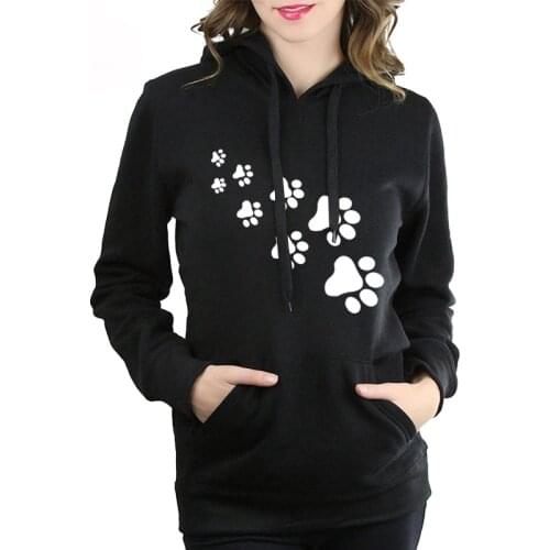 Autumn Winter Fleece Harajuku Print Pullover Loose Women Hoodies Sweatshirt Female Casual Coat With Pocket