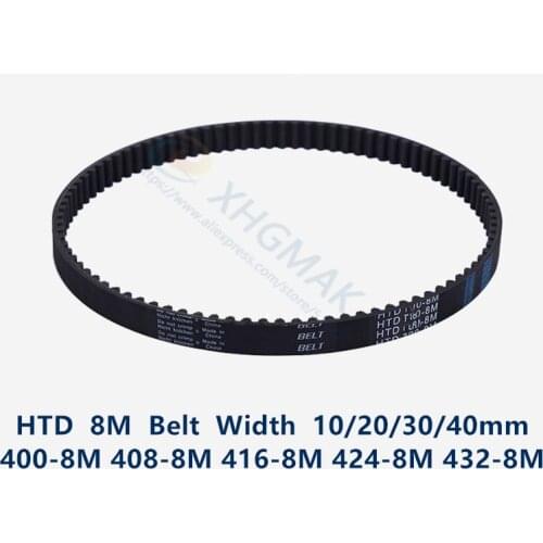 HTD 8M synchronous belt C=400/408/416/424/432 width 20/30/40mm Teeth 50 51 52 53 54 HTD8M Timing Belt 400-8M 408-8 416-8M 432-8M