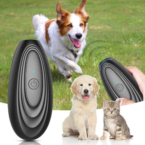 Hand-Held Ultrasonic Dog Repeller Anti Barking Training Device Outdoor Animal Electronic Repeller Chargeable Stop barking