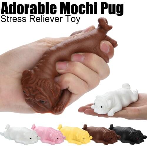 Squishyies Mochi Pug Puppy Squeeze Healing Fun Kawaii Stress Reliever Toys Gifts Cute Animal Antistress Ball Funny Gift