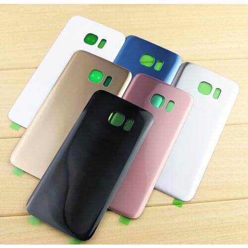 10 pcs/lot Glass Rear Battery Door Case For Samsung Galaxy S7 G930 G930F S7 Edge G935 G935 Back Glass Housing Cover + Adhesive
