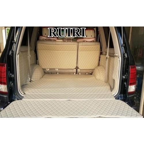High quality! Full set car trunk mats for Lexus LX 470 2007-1998 durable boot carpets cargo liner for LX470 2004,Free shipping