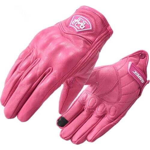 Motorcycle leather gloves racing womens knight pink gloves motorcycle anti-skid non-slip riding gloves moto gloves size xs-M