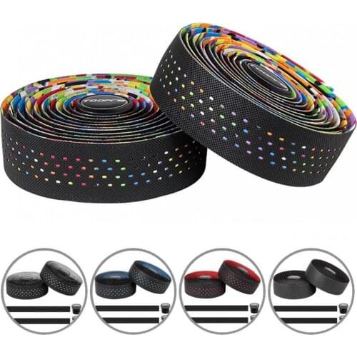 Lightweight 1 Set Useful Sweat-absorbent EVA Bike Bar Tape Multi Color Handlebar Tape Wear-resistant for Cycling