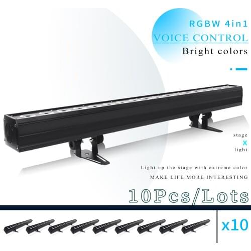 10pcs/lots Wall Wash Light 18x12w RGBW 4in1 Indoor light Led Stage Lighting Flood Light DJ Bar Wall Washer Party Wedding Light